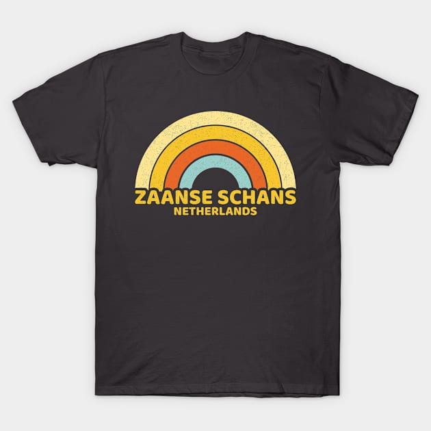 Retro Zaanse Schans Netherlands T-Shirt by dk08